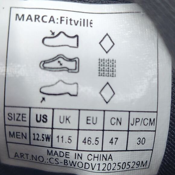 Fitville BriskWalk Oxford Walking Shoe Men 12.5Wide Brown with Cream Sole main image 7